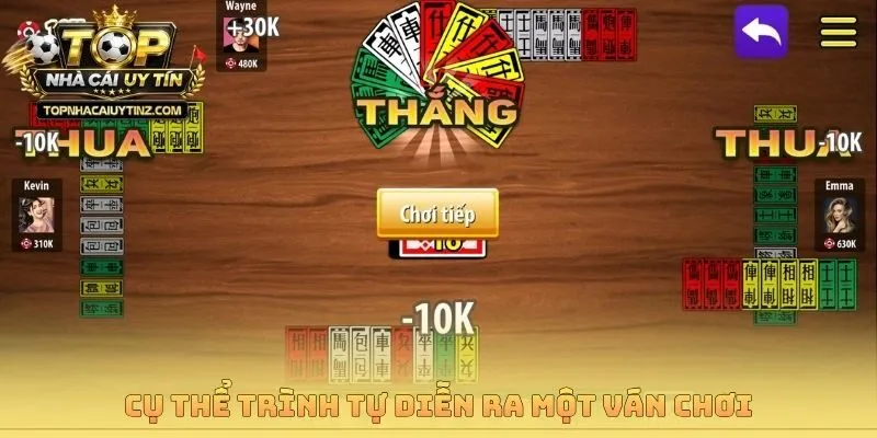 Cụ thể trình tự diễn ra một ván chơi
