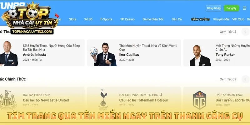 Tìm trang qua tên miền ngay trên thanh công cụ